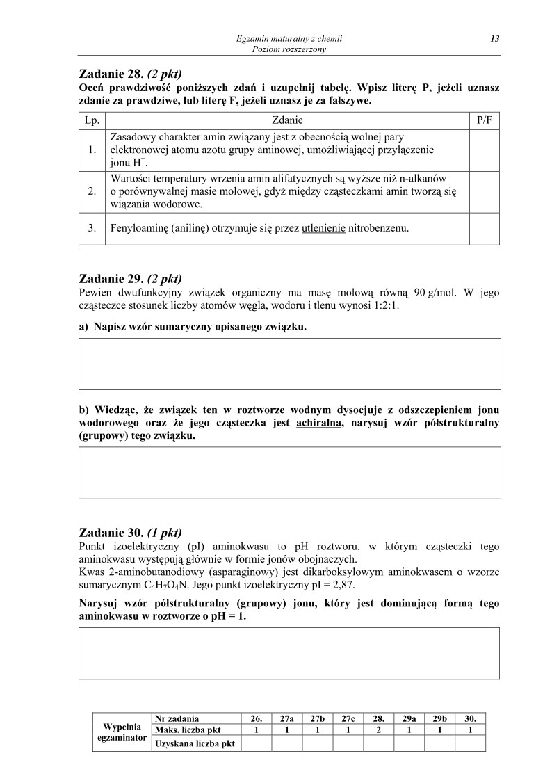 Pytania - chemia, p. rozszerzony, matura 2010-strona-13
