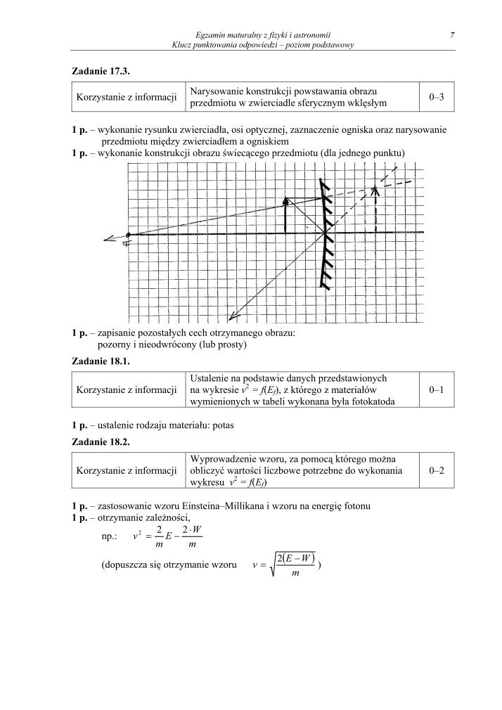 Odpowiedzi - fizyka i astronomia, p. podstawowy, matura 2010-strona-07