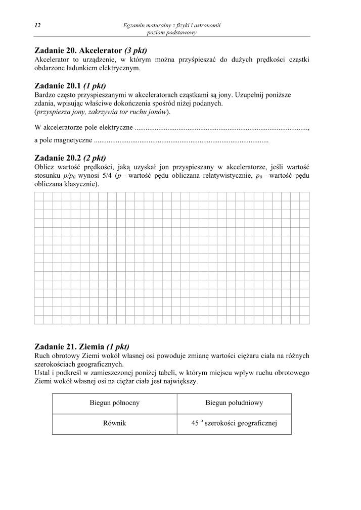 Pytania - fizyka i astronomia, p. podstawowy, matura 2010-strona-12