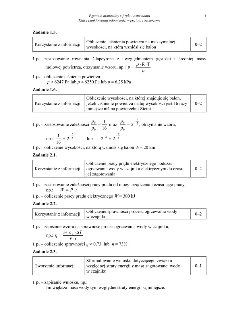 Odpowiedzi - fizyka i astronomia, p. rozszerzony, matura 2010-strona-03
