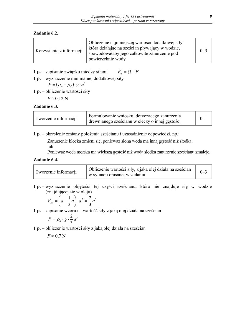 Odpowiedzi - fizyka i astronomia, p. rozszerzony, matura 2010-strona-09
