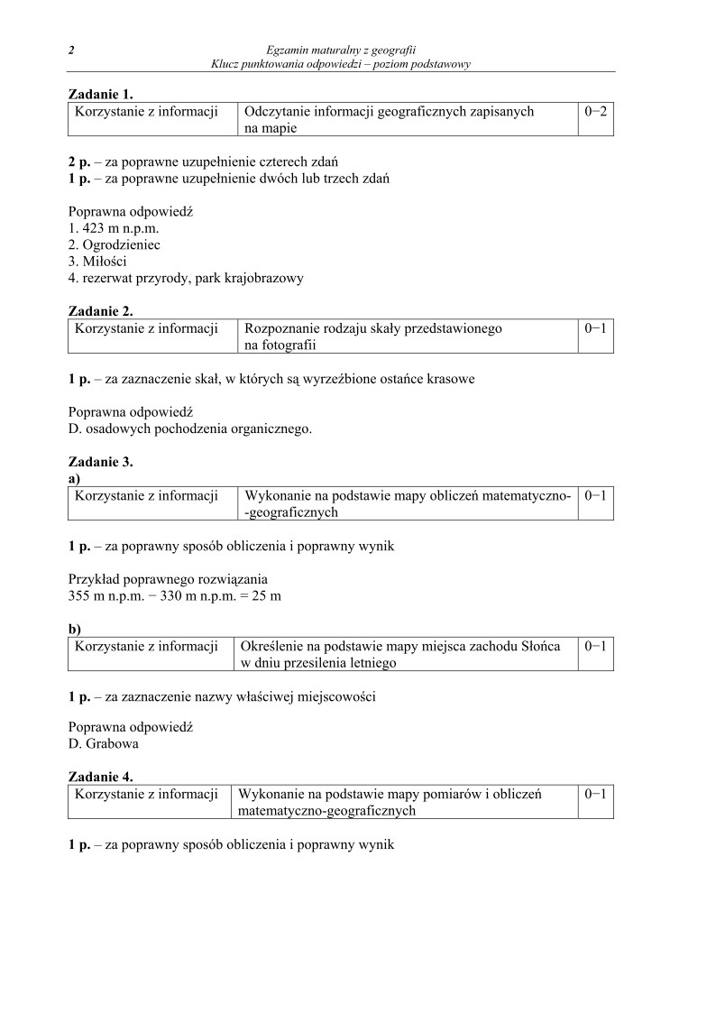 Odpowiedzi - geografia, p. podstawowy, matura 2010-strona-02