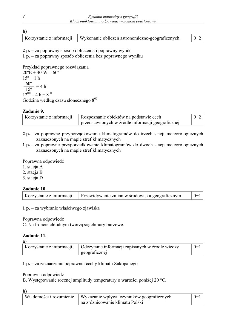 Odpowiedzi - geografia, p. podstawowy, matura 2010-strona-04