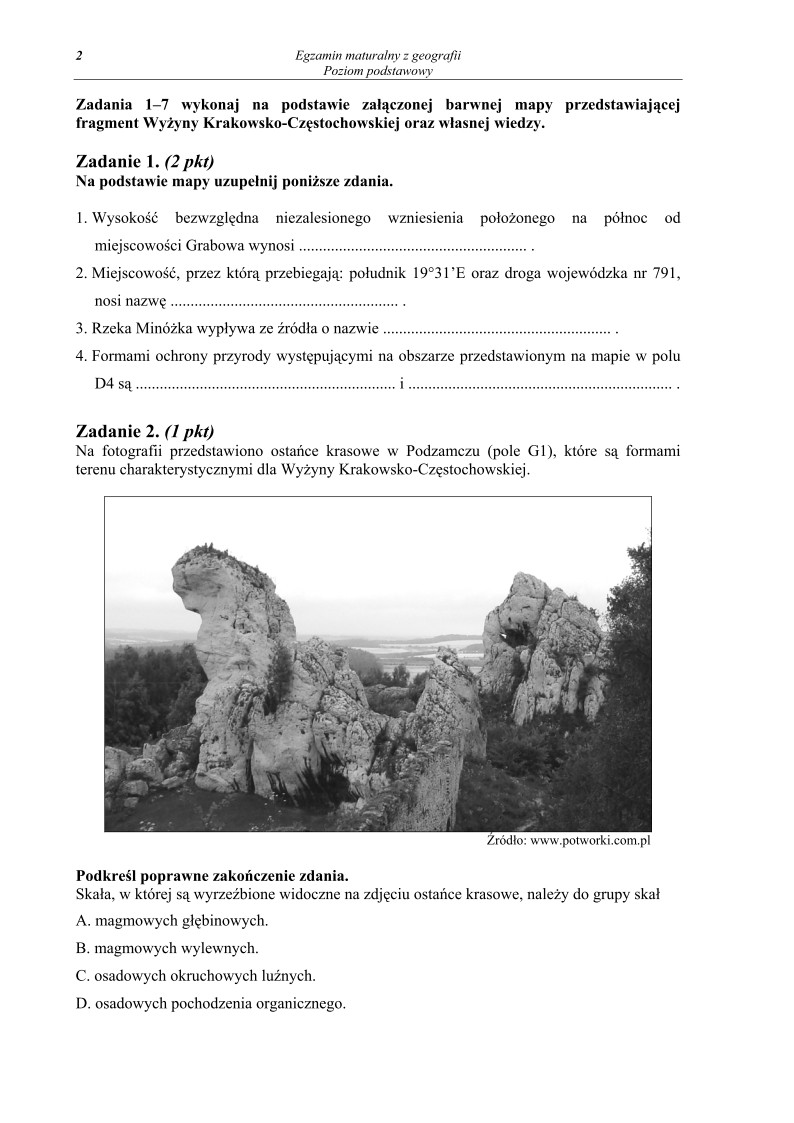 Pytania - geografia, p. podstawowy, matura 2010-strona-02