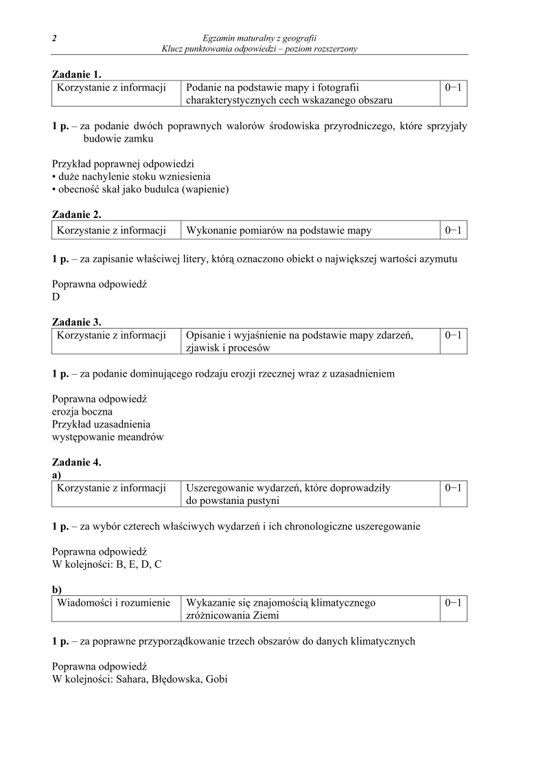 Odpowiedzi - geografia, p. rozszerzony, matura 2010-strona-02