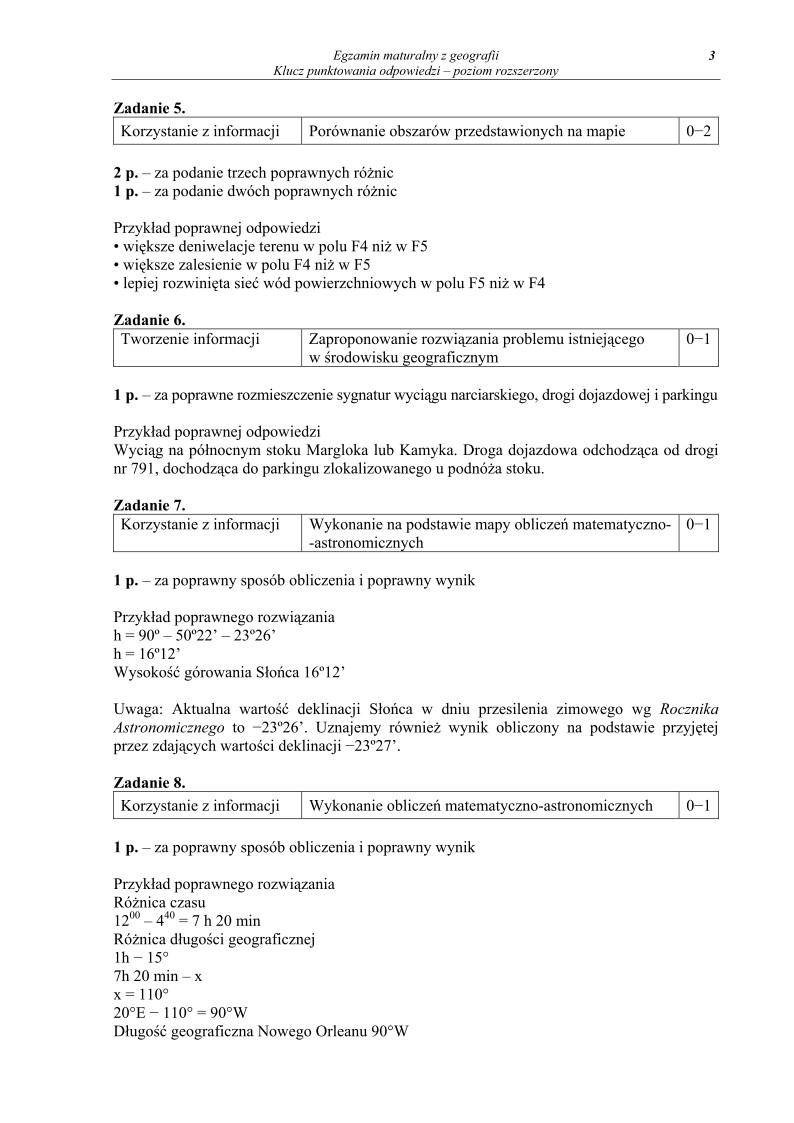 Odpowiedzi - geografia, p. rozszerzony, matura 2010-strona-03