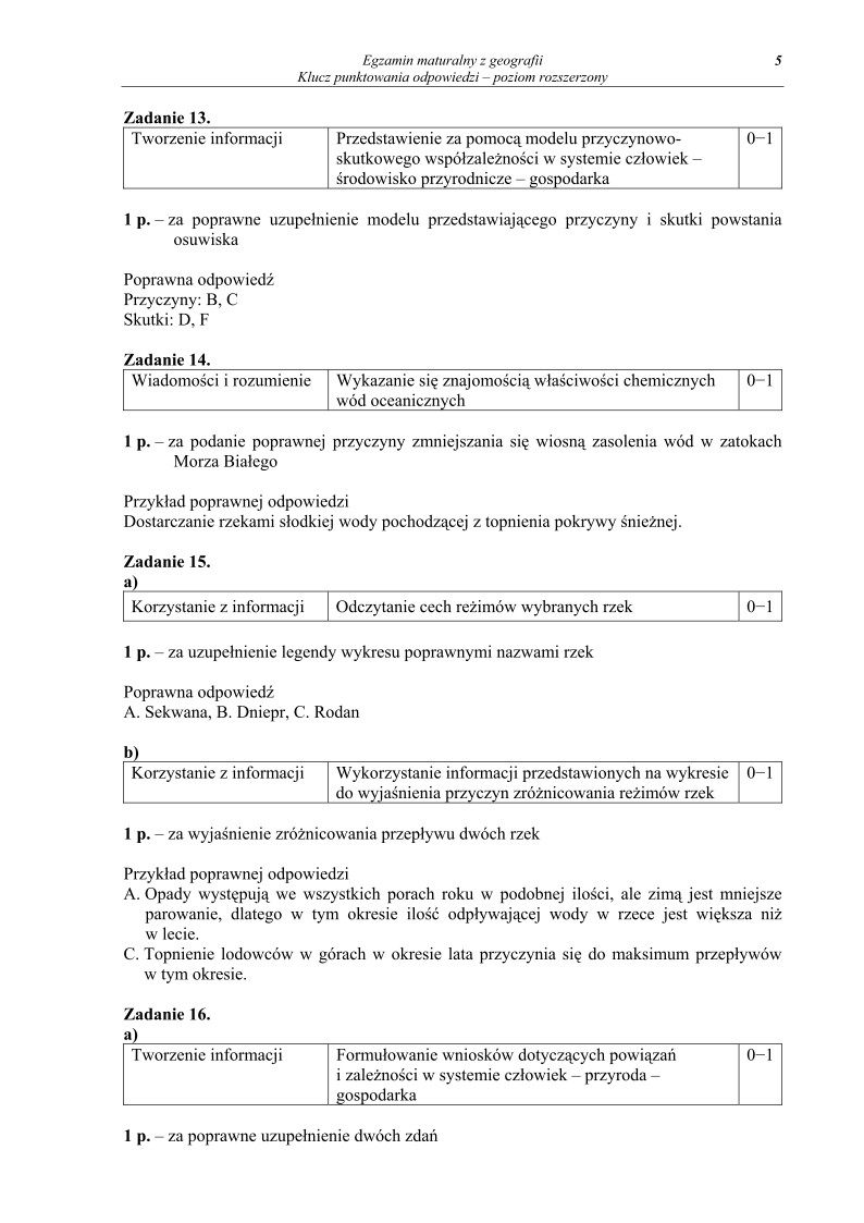 Odpowiedzi - geografia, p. rozszerzony, matura 2010-strona-05