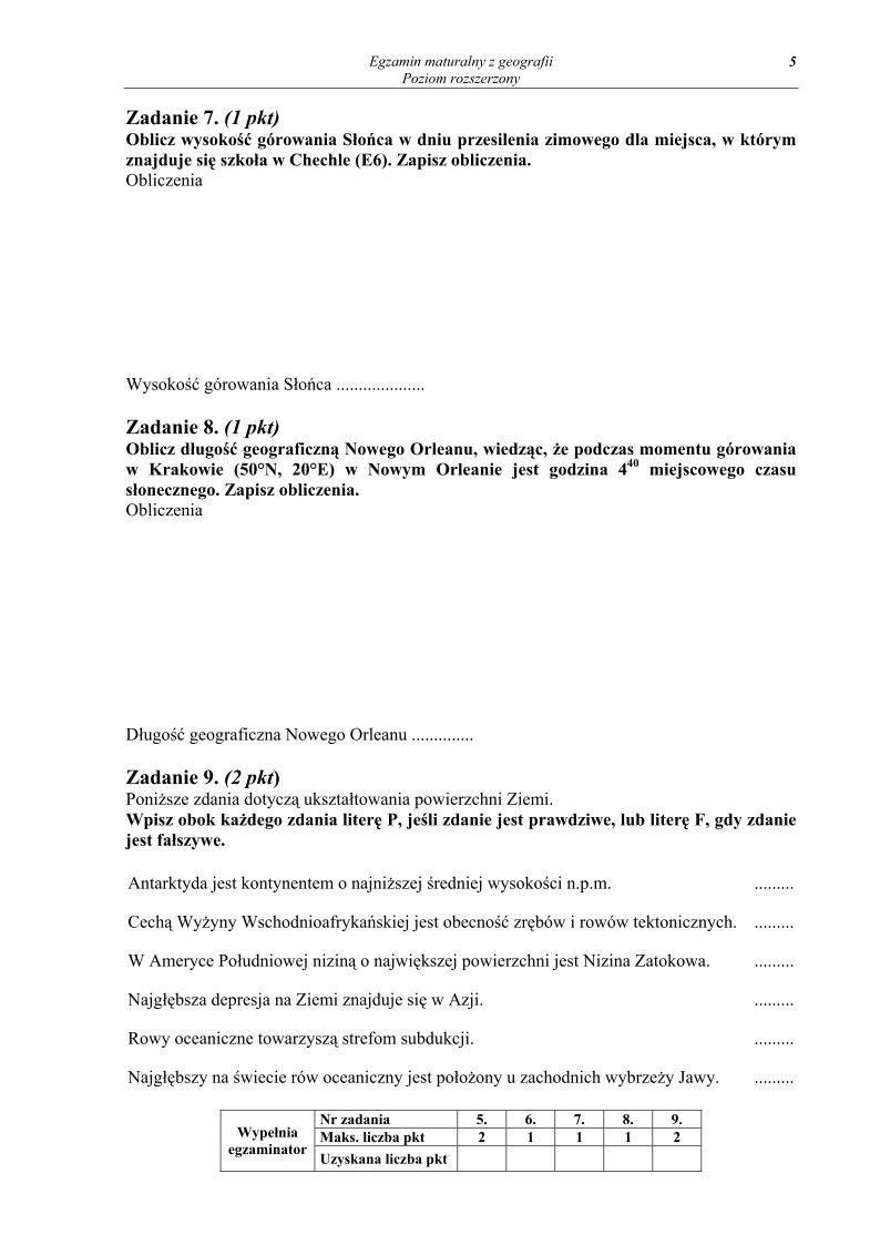Pytania - geografia, p. rozszerzony, matura 2010-strona-05