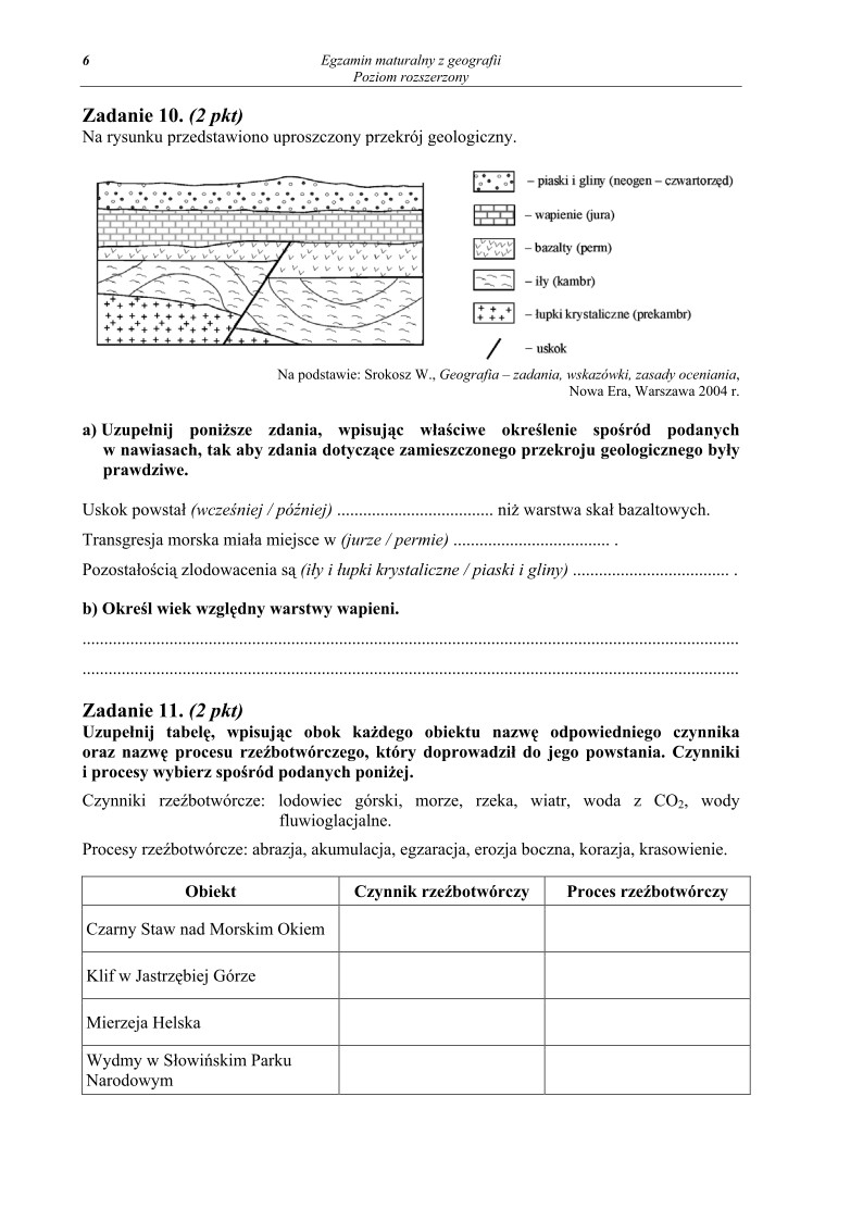 Pytania - geografia, p. rozszerzony, matura 2010-strona-06