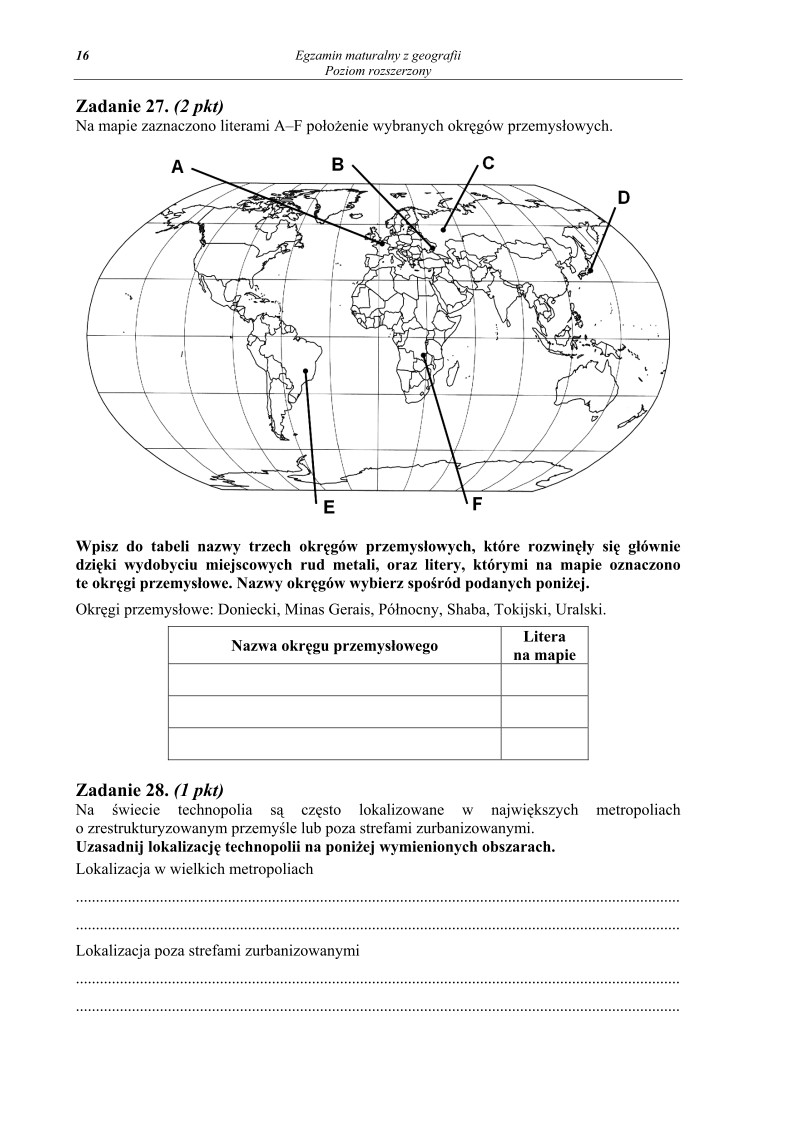 Pytania - geografia, p. rozszerzony, matura 2010-strona-16