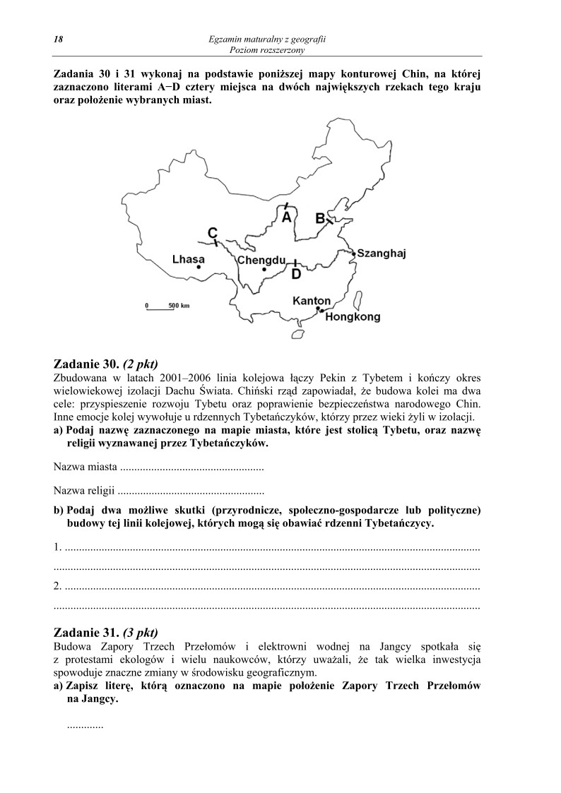Pytania - geografia, p. rozszerzony, matura 2010-strona-18