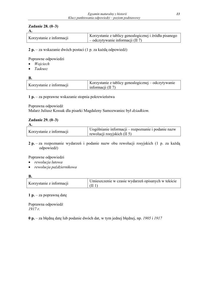 Odpowiedzi - historia, p. podstawowy, matura 2010-strona-13