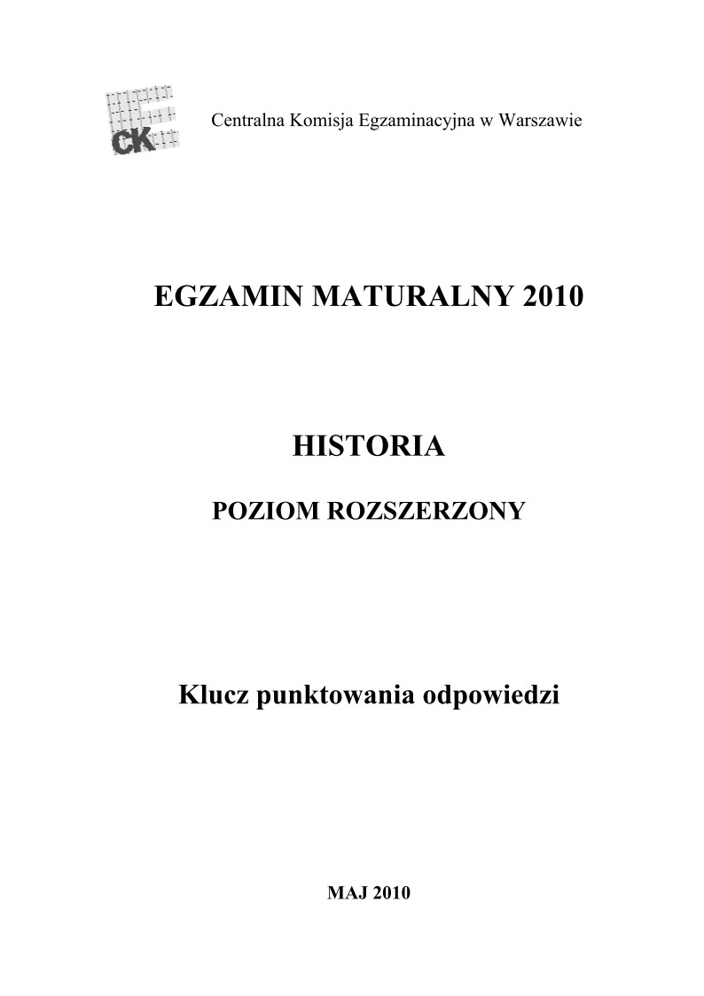 Odpowiedzi - historia, p. rozszerzony, matura 2010-strona-01