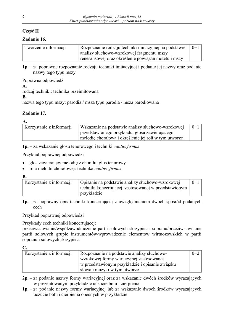 Odpowiedzi - historia muzyki, p. rozszerzony, matura 2010-strona-06