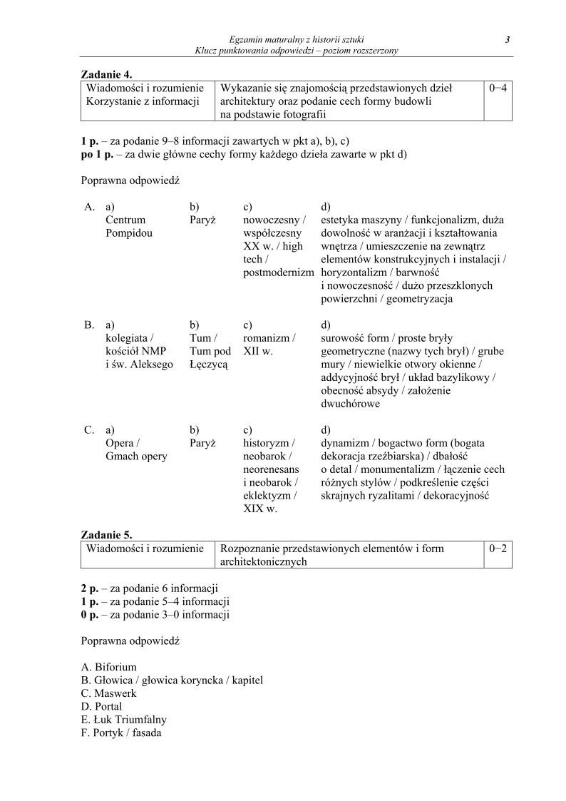 Odpowiedzi - historia sztuki, p. rozszerzony, matura 2010-strona-03