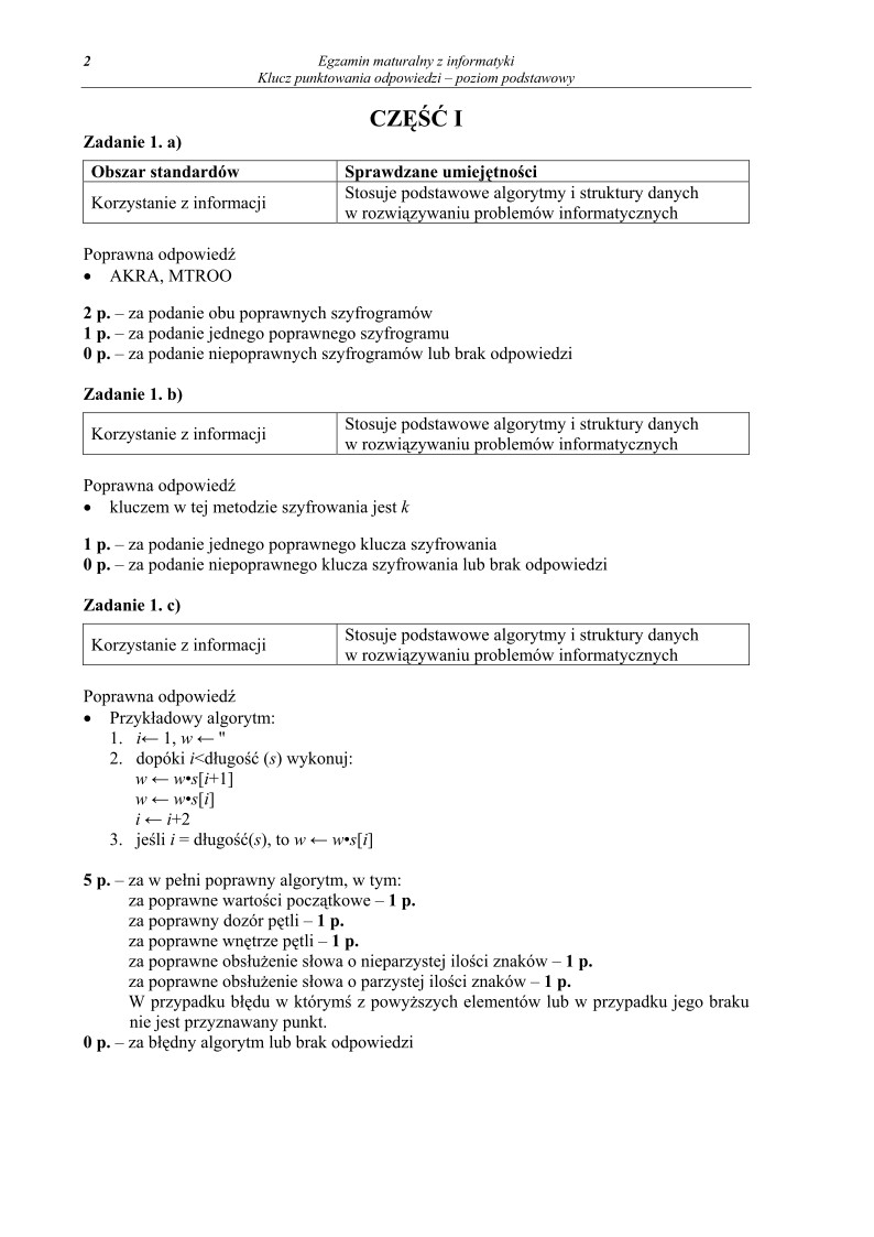 Odpowiedzi - informatyka, p. podstawowy, matura 2010-strona-02