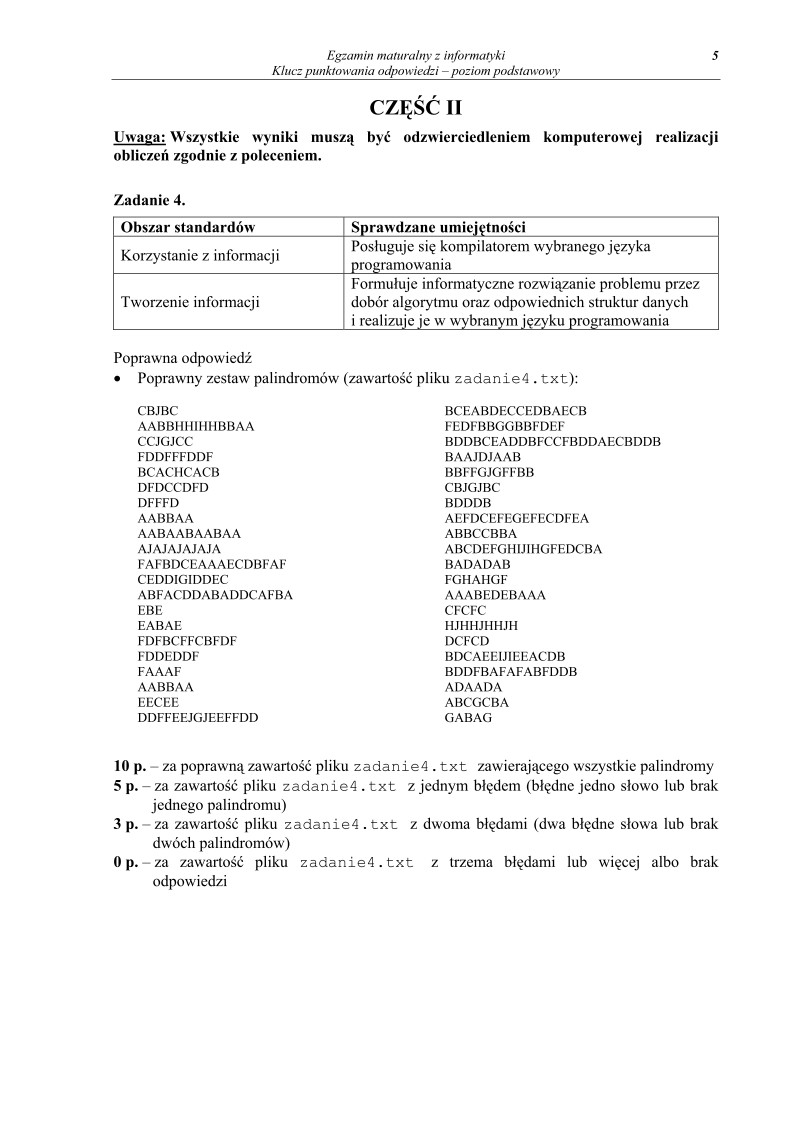 Odpowiedzi - informatyka, p. podstawowy, matura 2010-strona-05