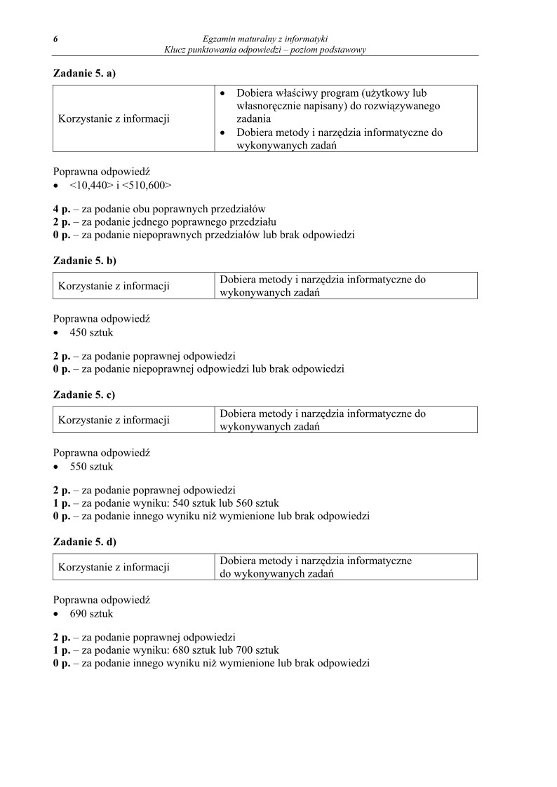 Odpowiedzi - informatyka, p. podstawowy, matura 2010-strona-06