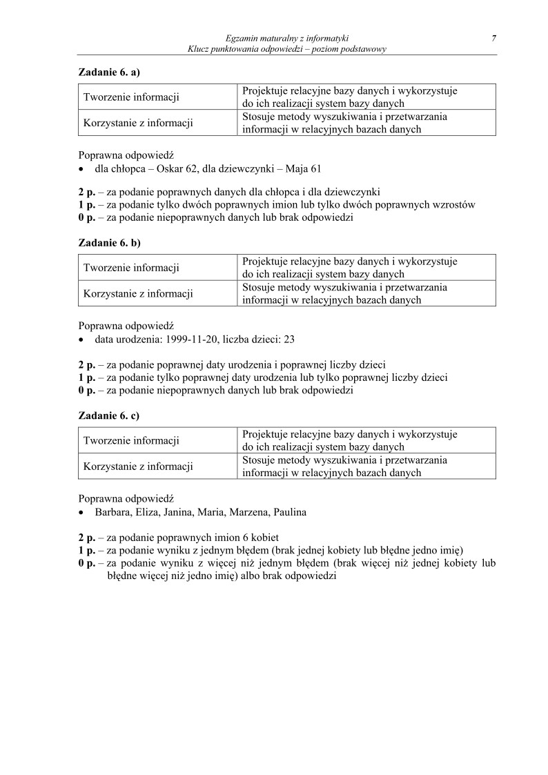 Odpowiedzi - informatyka, p. podstawowy, matura 2010-strona-07