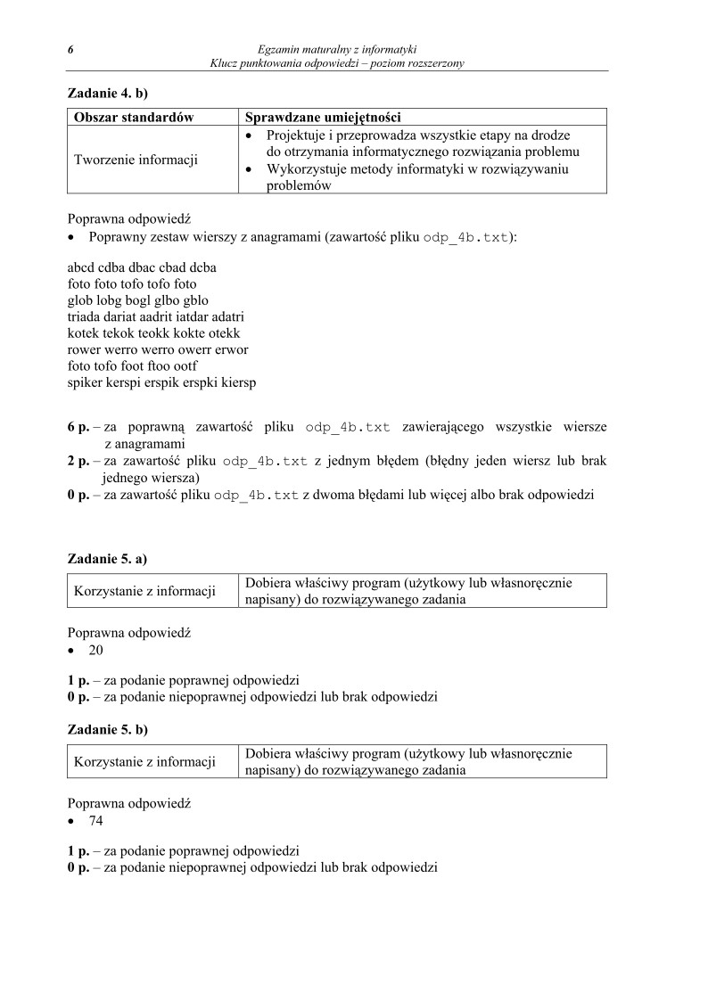 Odpowiedzi - informatyka, p. rozszerzony, matura 2010 cz2-strona-06
