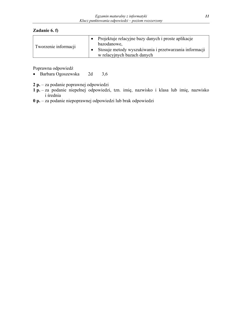 Odpowiedzi - informatyka, p. rozszerzony, matura 2010 cz2-strona-11