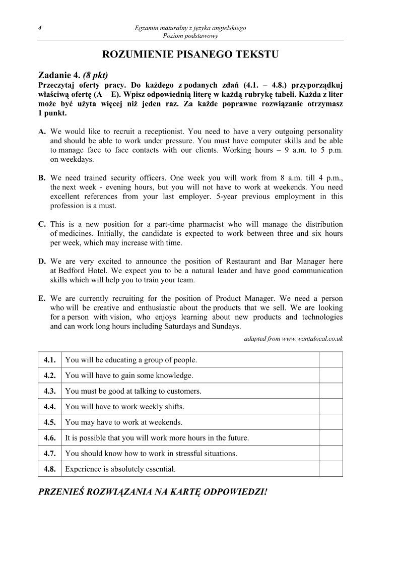 Pytania - jezyk angielski, p. podstawowy, matura 2010-strona-04