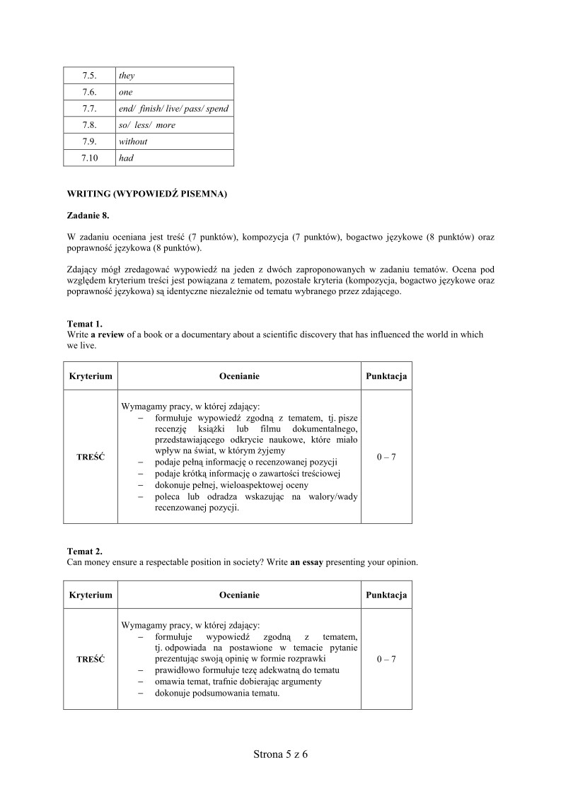 Odpowiedzi - jezyk angielski w klasach dwujezycznych, matura 2010-strona-05
