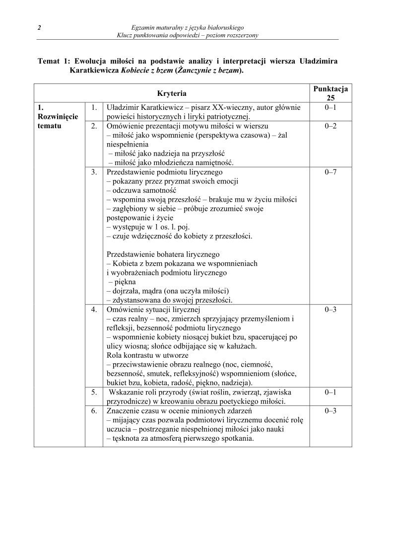 Odpowiedzi - jezyk bialoruski, p. rozszerzony , matura 2010-strona-02