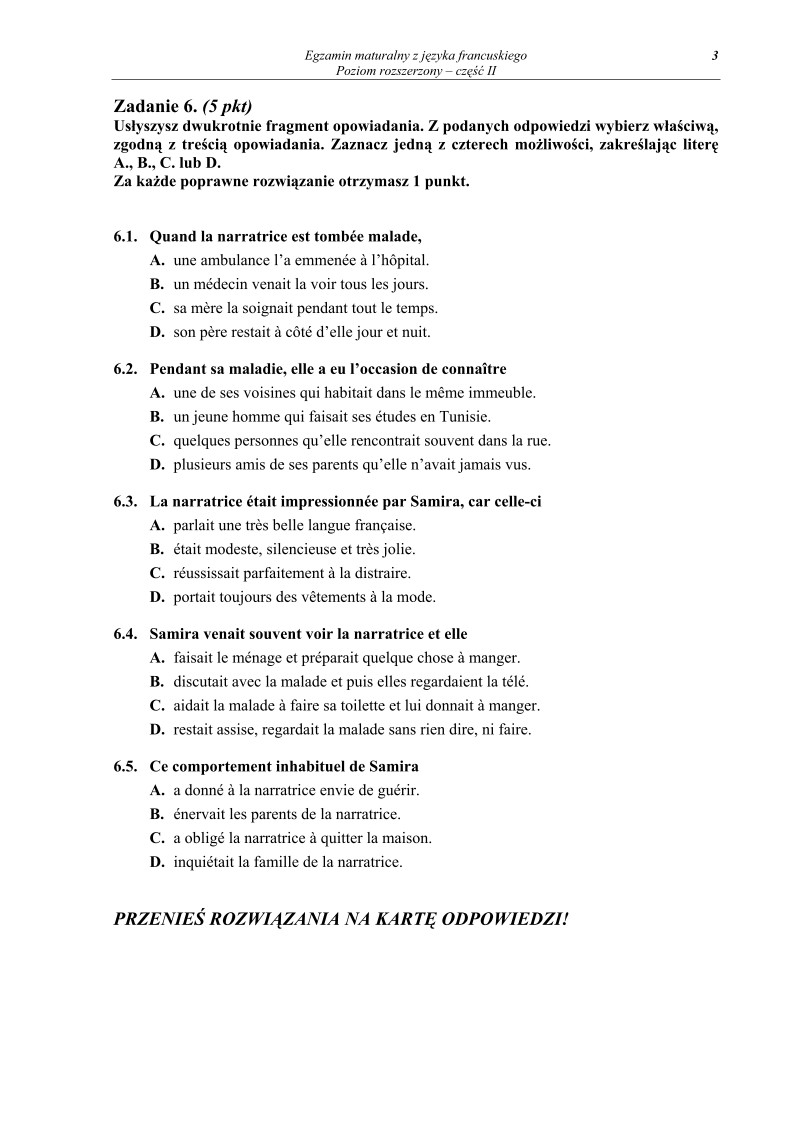 Pytania - jezyk francuski, p. rozszerzony , matura 2010 cz2-strona-03