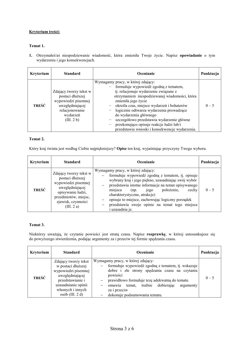 odpowiedzi - jezyk francuski, p. rozszerzony , matura 2010-strona-03