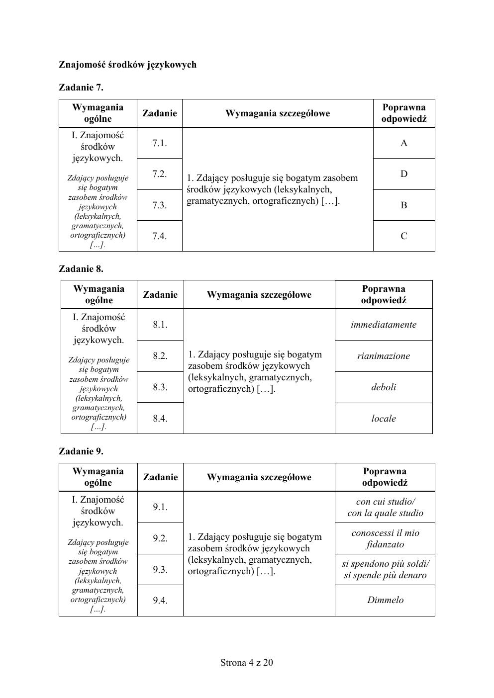 włoski rozszerzony - matura 2019 - odpowiedzi-04