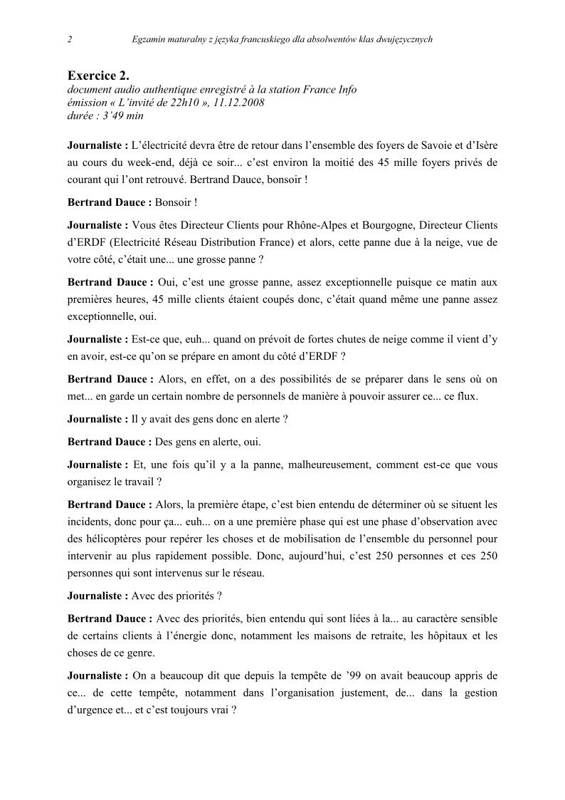 Transkrypcja - jezyk francuski w klasach dwujezycznych , matura 2010-strona-02