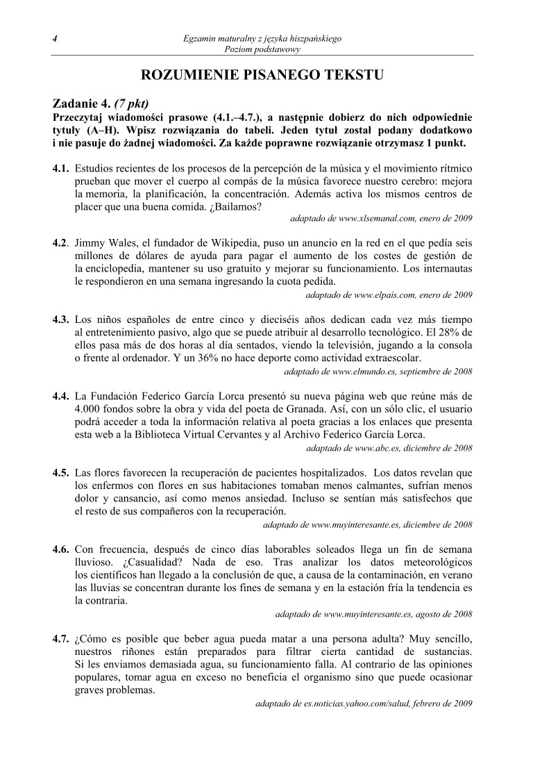 Pytanie - jezyk hiszpanski, p. podstawowy , matura 2010-strona-04