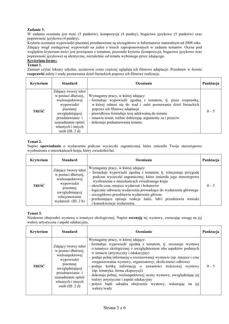 Odpowiedzi - jezyk hiszpanski, p. rozszerzony , matura 2010-strona-03