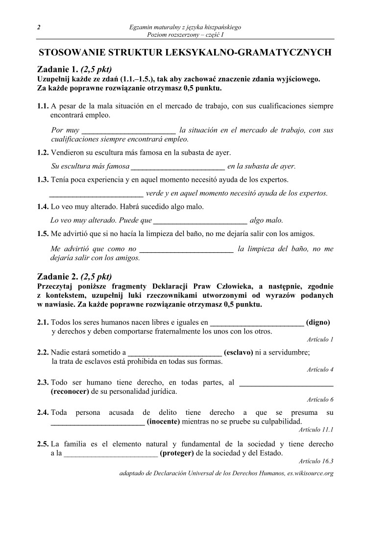 Pytanie - jezyk hiszpanski, p. rozszerzony , matura 2010 cz1-strona-02