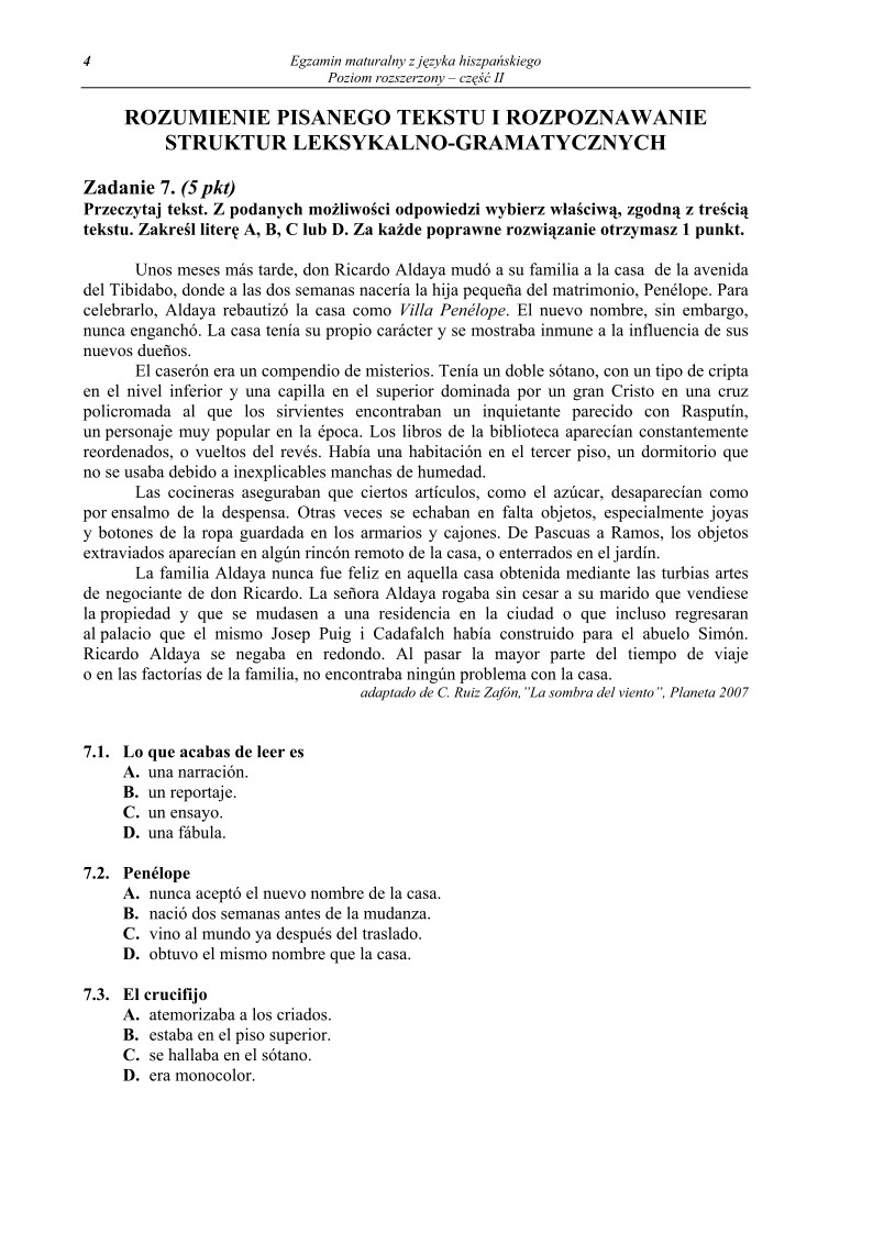 Pytanie - jezyk hiszpanski, p. rozszerzony , matura 2010 cz2-strona-04