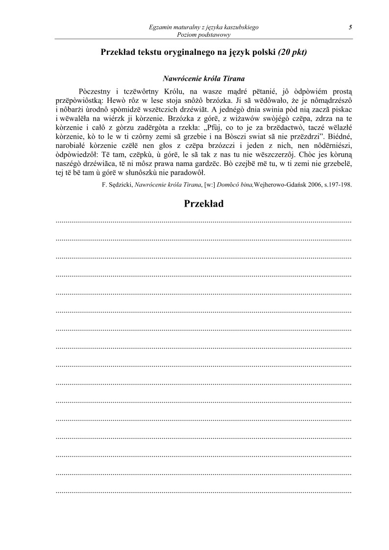 Pytania - jezyk kaszubski, p. podstawowy, matura 2010-strona-05