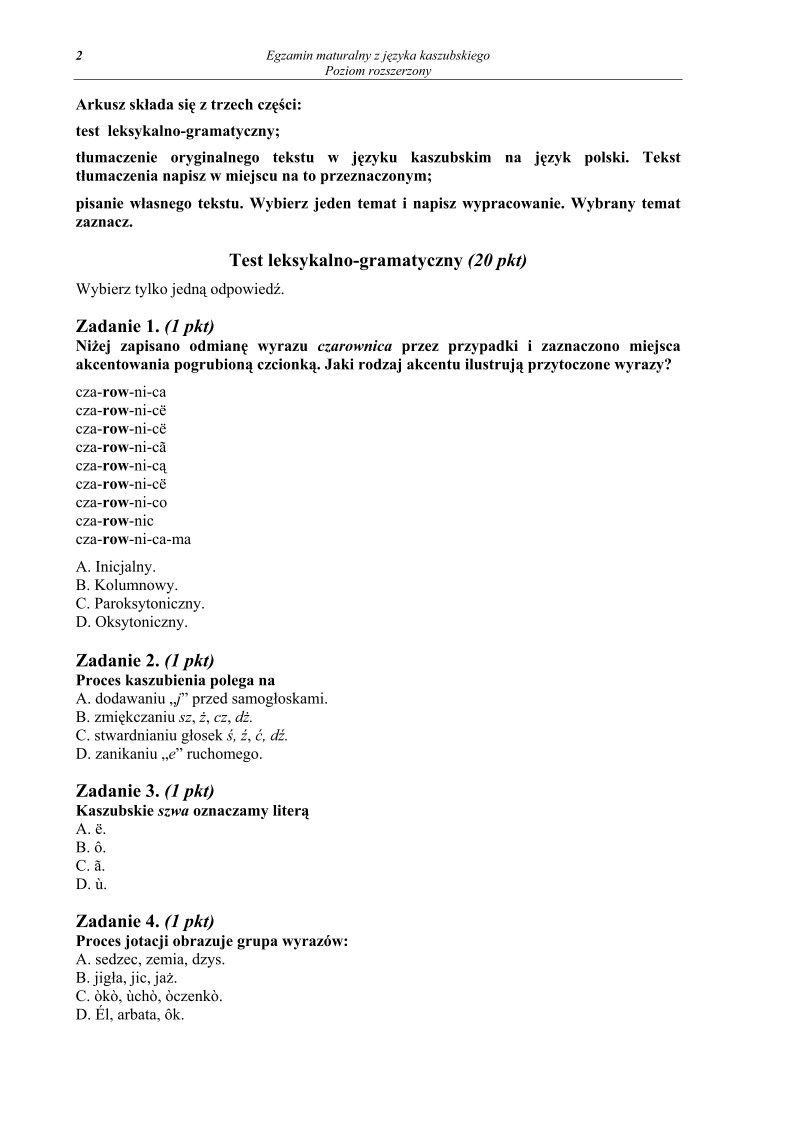 Pytania - jezyk kaszubski, p. rozszerzony, matura 2010-strona-02