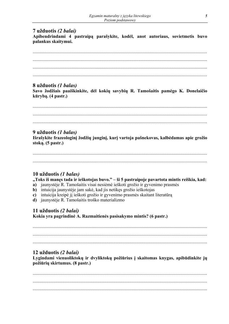 Pytania - jezyk litewski, p. podstawowy, matura 2010-strona-05