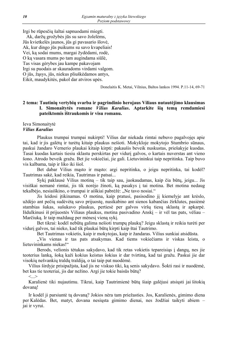 Pytania - jezyk litewski, p. podstawowy, matura 2010-strona-10