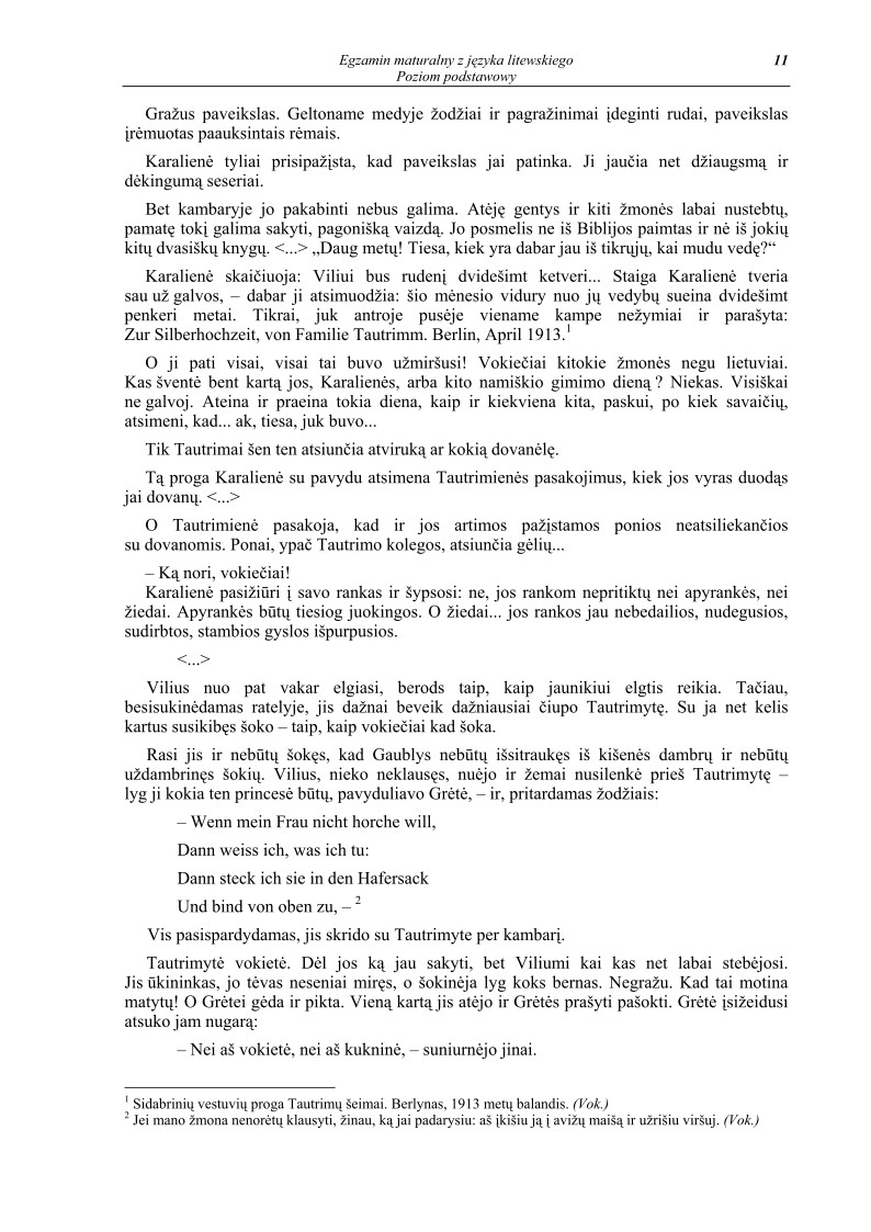 Pytania - jezyk litewski, p. podstawowy, matura 2010-strona-11