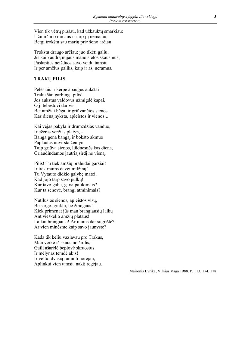 Pytania - jezyk litewski, p. rozszerzony, matura 2010-strona-05