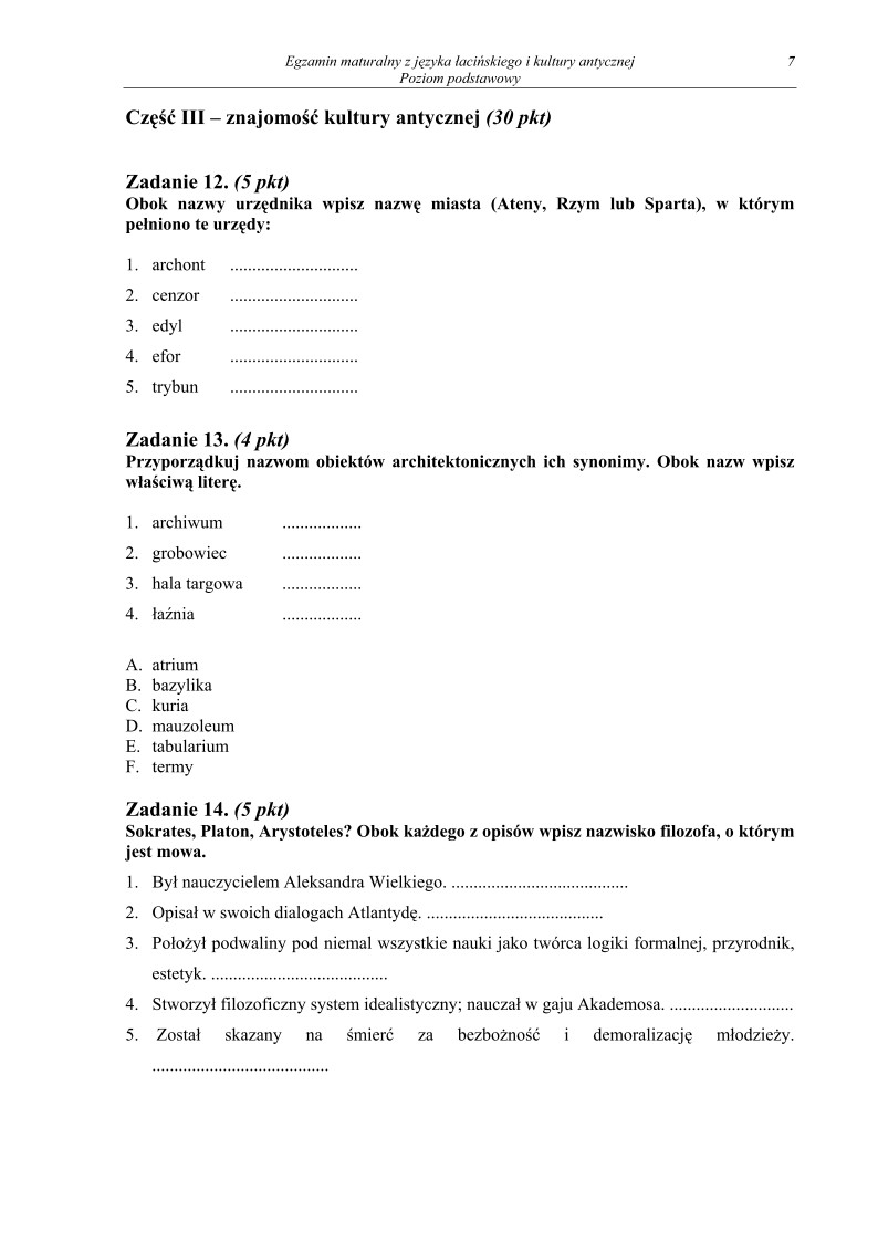 Pytania - jezyk-lacinski-i-kultura-antyczna, p. podstawowy, matura 2010-strona-07