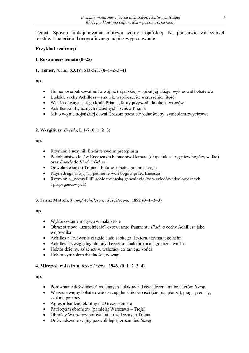 Odpowiedzi - jezyk-lacinski-i-kultura-antyczna, p. rozszerzony, matura 2010-strona-05
