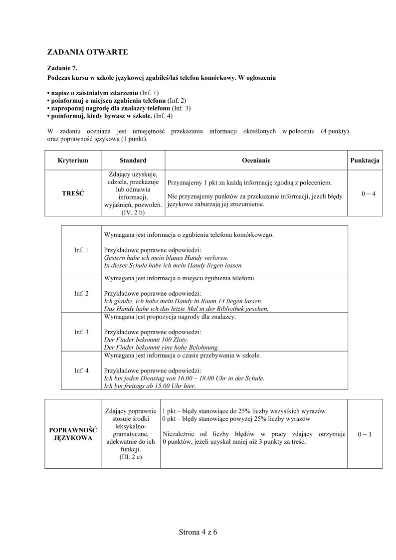 Odpowiedzi - jezyk niemiecki, p. podstawowy, matura 2010-strona-04