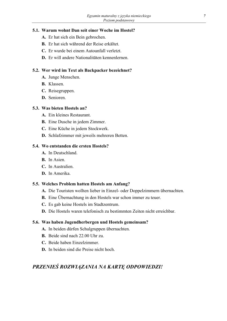 Pytania - jezyk niemiecki, p. podstawowy, matura 2010-strona-07
