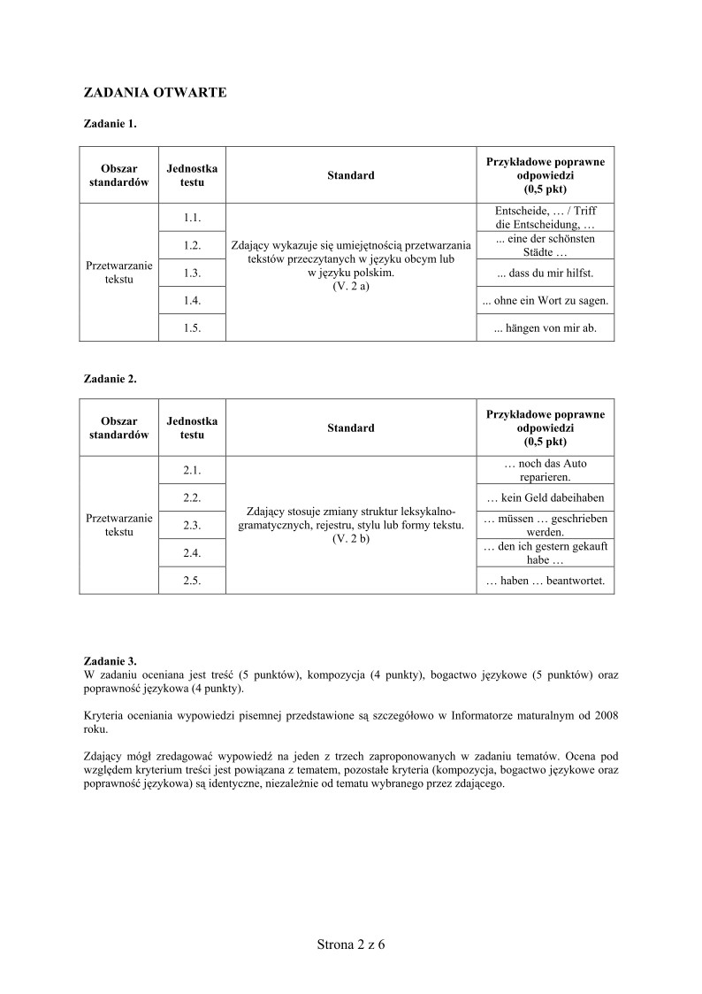 Odpowiedzi - jezyk niemiecki, p. rozszerzony, matura 2010-strona-02