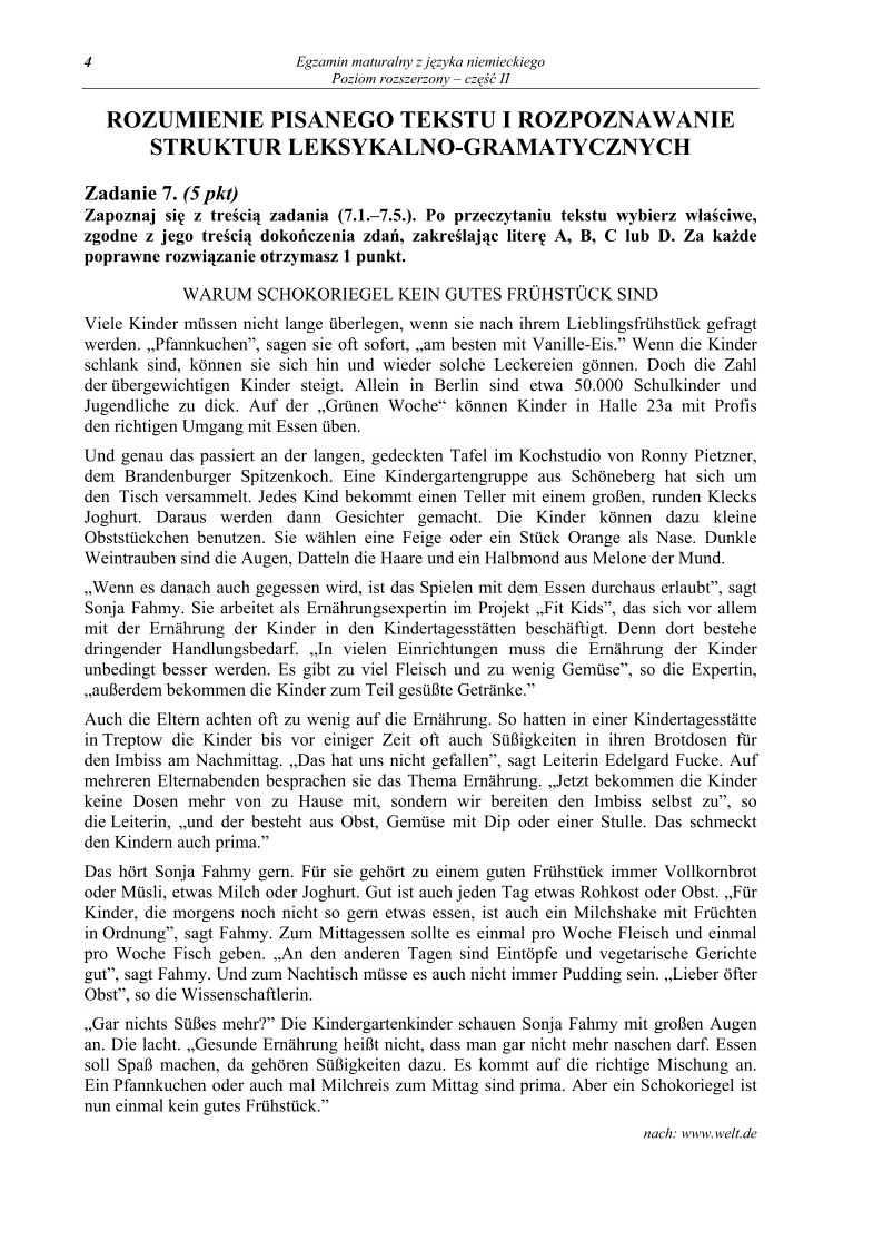Pytania - jezyk niemiecki, p. rozszerzony, matura 2010 cz2-strona-04