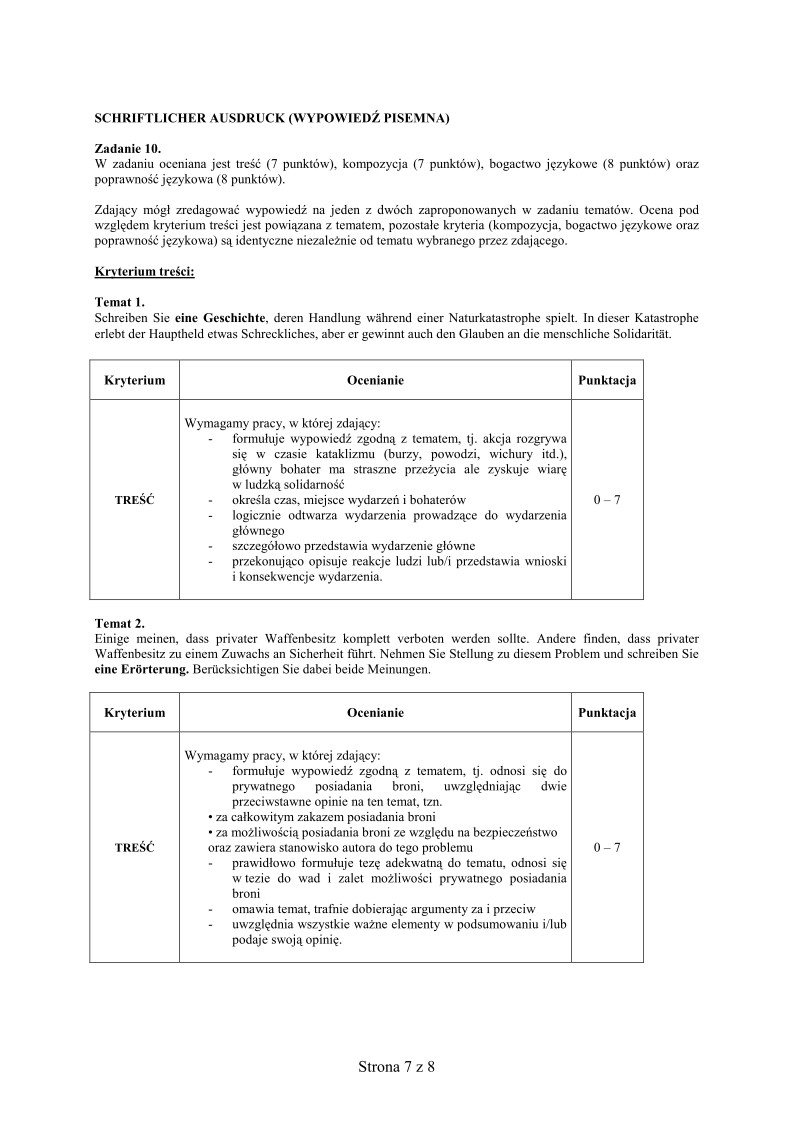 Odpowiedzi - jezyk niemiecki w klasach dwujezycznych, matura 2010-strona-07