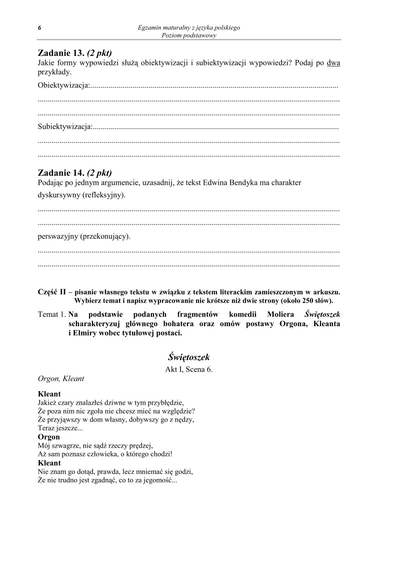 Pytania - jezyk polski, p. podstawowy, matura 2010-strona-06